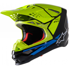 S.TECH S-M8 FACTORY HELMET BLK/YLW FLUO/BLUE GLOSSY MD