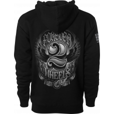 TWO WHEELS HOODIE BLACK 2X