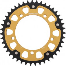 REAR STEALTH SPROCKET ALU/STL 43T-520 GLD HAY/SUZ/TRI
