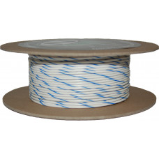 #18-GAUGE WHITE/BLUE STRIPE 100' SPOOL OF PRIMARY WIRE