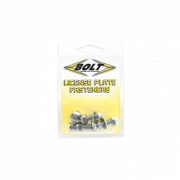 LICENSE PLATE BOLTS/NUTS ZINC PLATED STEEL 4/PK