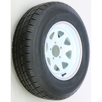 TRAILER TIRE AND WHEEL ASSEMBLY WHITE
