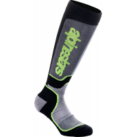 MX PLUS SOCKS BLK/GREY/YLW FLUO LG
