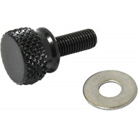 KNURLED SEAT KNOB 1/4-28 STEPPED BLACK