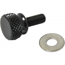 KNURLED SEAT KNOB 1/4-28 STEPPED BLACK