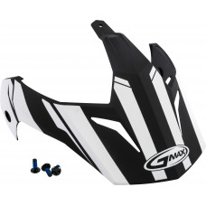 VISOR VERTICAL BLACK/WHITE W/SCREWS GM-11