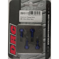 ALUMINUM FLANGE BOLTS BLUE M6X12MM 4/PK