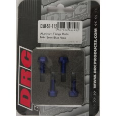 ALUMINUM FLANGE BOLTS BLUE M6X12MM 4/PK ALUMINUM FLANGE BOLTS BLUE M6X12MM 4/PK