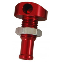 BILLET THRU-HULL WATER FITTING RED 3/8