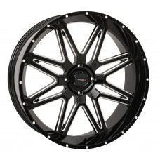 ST7 WHEEL 24X9 5+4 (0MM) 4/137 GLOSS BLACK MILLED