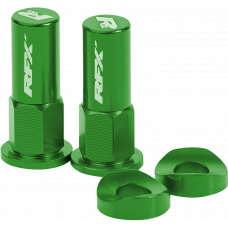 RIM LOCK NUTS & WASHERS 2PCS GREEN