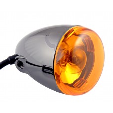 TURN SIGNAL ASSEMBLY BULLET STYLE BLACK NICKEL
