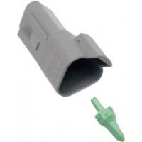 3-WIRE GREY DEUTSCH RCPTCL & WDGLCK HD# 72123-94GY