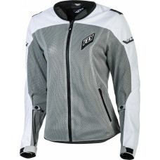 WOMEN'S FLUX AIR MESH JACKET WHITE/GREY LG WOMEN'S FLUX AIR MESH JACKET WHITE/GREY LG