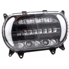 LED SHARKTOOTH W/ TURNS BLK/CHR FLTR `15-UP LED SHARKTOOTH W/ TURNS BLK/CHR FLTR `15-UP