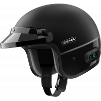 SURGE OPEN FACE HELMET W/MESH MATTE BLACK/GLOSSY BLACK 2X