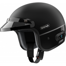 SURGE OPEN FACE HELMET W/MESH MATTE BLACK/GLOSSY BLACK 2X