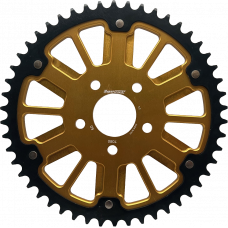 STEALTH 49T REAR SPROCKET GLD ALUM CAR  BLK STEEL TEETH