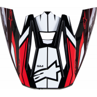 S-M5 VISOR ACTION 2 BLK/WHT/BRT RD GLOSSY