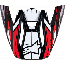 S-M5 VISOR ACTION 2 BLK/WHT/BRT RD GLOSSY
