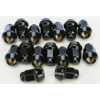 10MMX1.25 TAPERED LUG NUTS BLACK 60' 14MM HEAD 16/PK