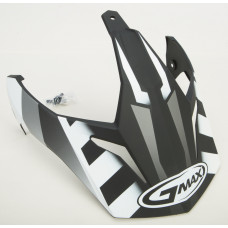 VISOR W/SCREWS TREKKA GM-11 MATTE BLACK/WHITE