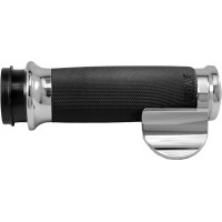 CUSTOM CONTOUR GRIPS CABLE THROTTLE BOSS CHROME