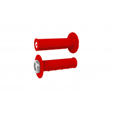 ATV HALF WAFFLE V2.1 GRIP BRIGHT RED/SILVER