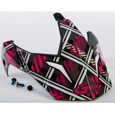 VISOR W/SCREWS PINK RIBBON RIDERS PLAID BLACK/PINK GM-11