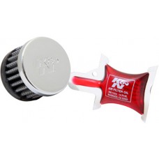 CRANKCASE VENT AIR FILTER DIRECT MOUNT CHROME TOP