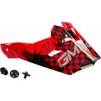 VISOR W/SCREWS ANIM8 MX-46Y ANIM8 RED/BLACK/SILVER YS-YL