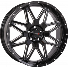 ST7 WHEEL 20X7 4+3 (+10MM) 5/4.5 GLOSS BLACK MILLED