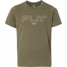 YOUTH FLY EDGE TEE MILITARY GREEN YL
