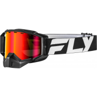 ZONE SNOW GOGGLE BLK/WHTE W/RED MIRROR/AMBER LENS