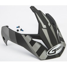 VISOR W/SCREWS TREKKA GM-11 MATTE BLACK/DARK SILVER