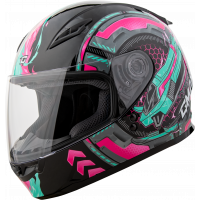 GM-49Y CHARGE HELMET BLACK/PINK/AQUA YL GM-49Y CHARGE HELMET BLACK/PINK/AQUA YL