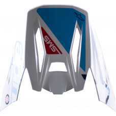 S-M5 ACTION VISOR WHITE/CYAN/BLUE