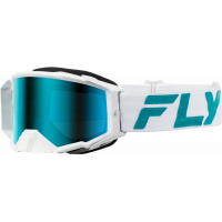 ZONE ELITE GOGGLE WHITE/TEAL W/ LIGHT GRN MIRROR/SMOKE LENS