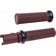VAN'S LOCK-ON GRIPS BROWN/BLACK CVO `23-24