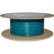 100' SPOOL 20-GAUGE WIRE (GREEN/BLUE STRIPE)