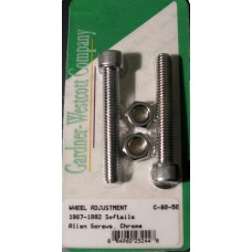 REAR WHEEL ADJUSTMENT BOLTS 87-92 SOFTAIL MODELS REAR