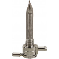 3/8 NPT PETCOCK STRAIGHT CHROME 5/16 HOSE 3/8 NPT PETCOCK STRAIGHT CHROME 5/16 HOSE