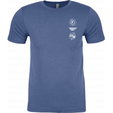 FLY ATOM TEE COOL BLUE HEATHER 2X