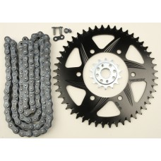 SPROCKET/CHAIN KIT STL/ALU 14/48T BLK SX3 520-108L BLK