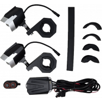 DUAL SWITCHBACK LED LIGHTS SILVER/BLK WIRELESS REMOTE PR