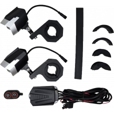 DUAL SWITCHBACK LED LIGHTS SILVER/BLK WIRELESS REMOTE PR