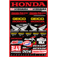 TEAM GEICO HONDA DECAL SHEET 12