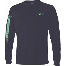 FLY TRIBE LONG SLEEVE TEE NAVY/GREEN SM