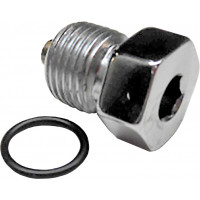 TRANS DRAIN PLUG CHR OVERSIZE BIG TWIN 00-UP 9/16-18 THREAD