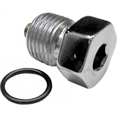 TRANS DRAIN PLUG CHR OVERSIZE BIG TWIN 00-UP 9/16-18 THREAD